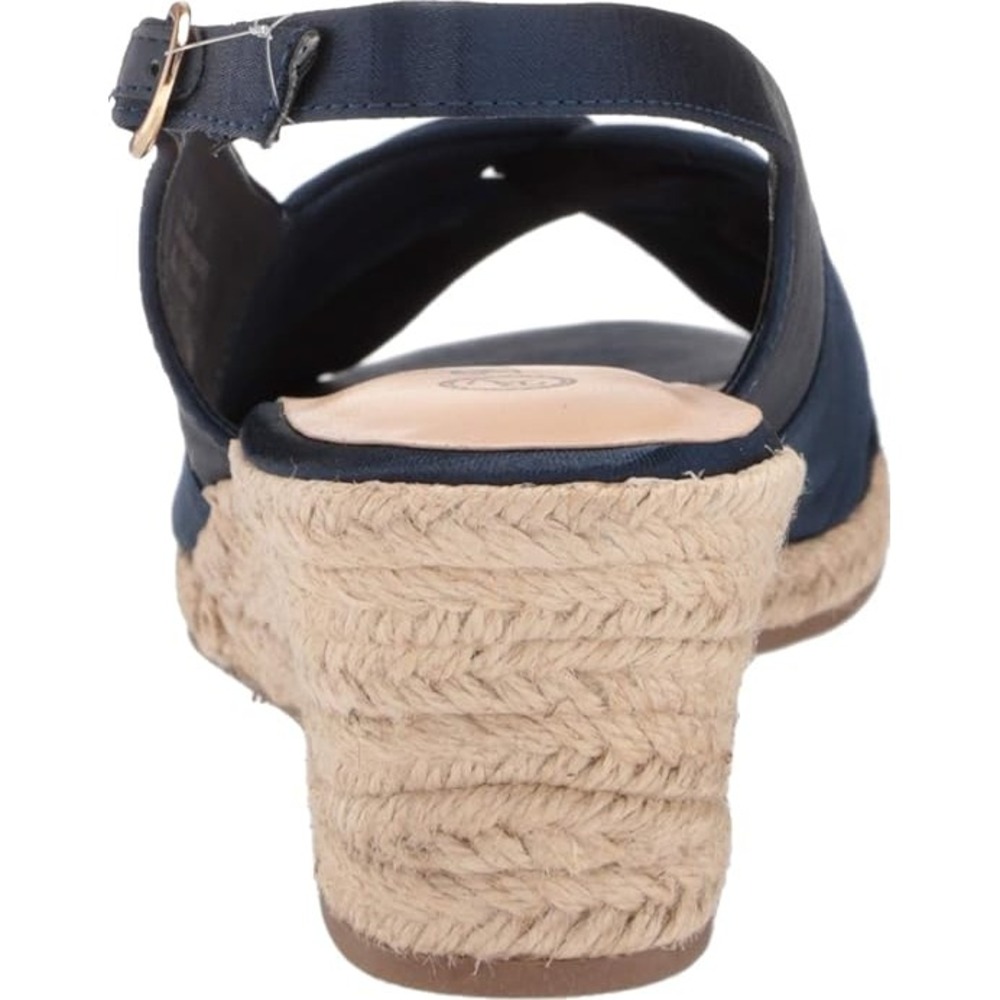 Bella Vita‎ Women's Wedge Sandal Navy Thai Silk 10XW New in Box Espadrille - Picture 3 of 4